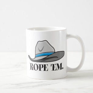 Rope 'em cowboy gear coffee mug