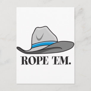 Rope 'em cowboy gear postcard
