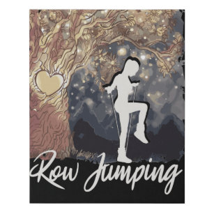 Rope Jumping Rope Jumping Woman Faux Canvas Print