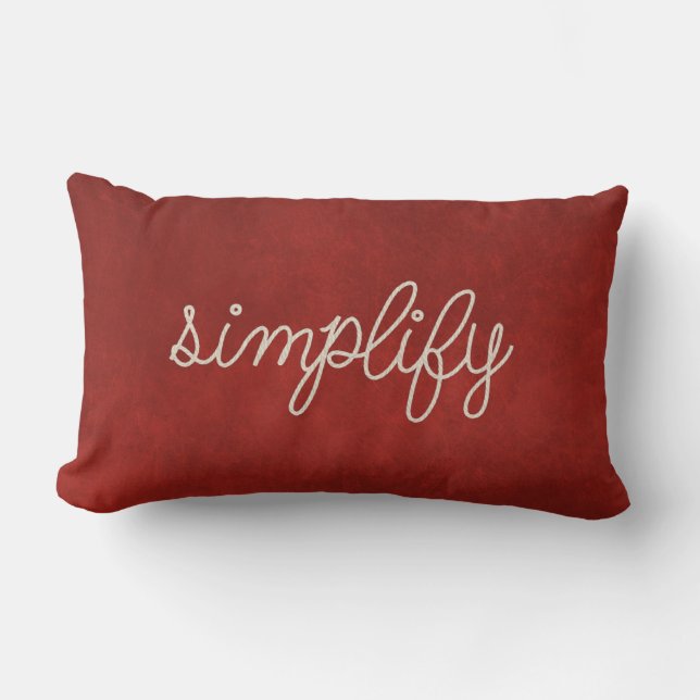 rope simplify text on red lumbar cushion (Front)