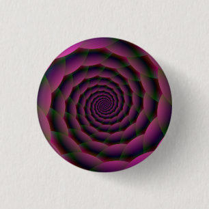 Rope Spiral in Purple Red and Green 3 Cm Round Badge