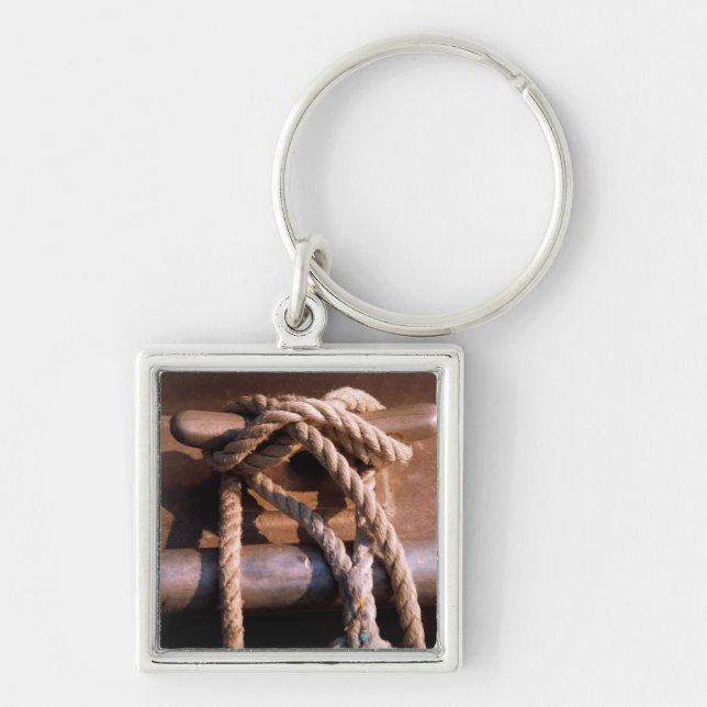 Rope Tied To A Boat Tie Key Ring (Front)
