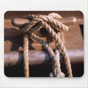 Rope Tied To A Boat Tie Mouse Pad