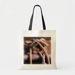 Rope Tied To A Boat Tie Tote Bag