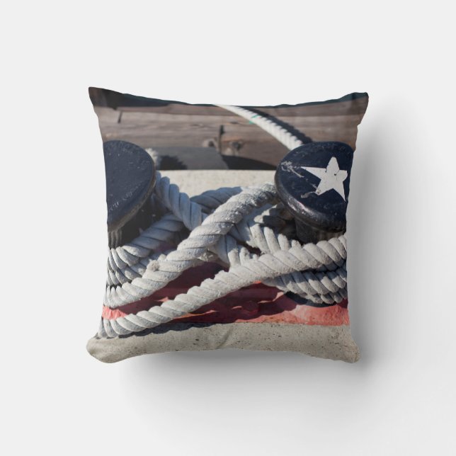 Rope Tied To Two Bollards Cushion (Front)