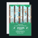 Rope Walk Birthday  Invitation<br><div class="desc">An invitation to a rope course, outdoor birthday adventure. (Image by macrovector on Freepik). The card is easy to customise with your wording, font and font colour. Not exactly what you're looking for? All our products can be custom designed to meet your needs at no extra charge. Simply contact us...</div>