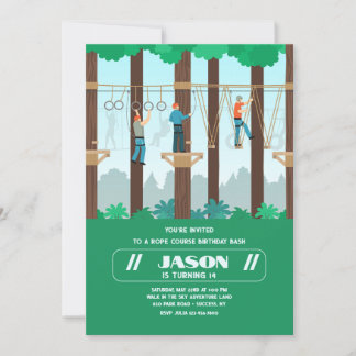 Rope Walk Birthday Invitation