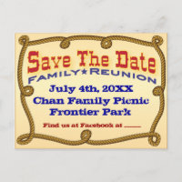 Rope western save the date