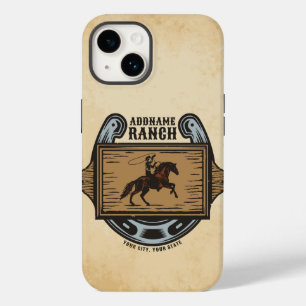 Roping Cowboy ADD NAME Western Family Horse Ranch Case-Mate iPhone 14 Case