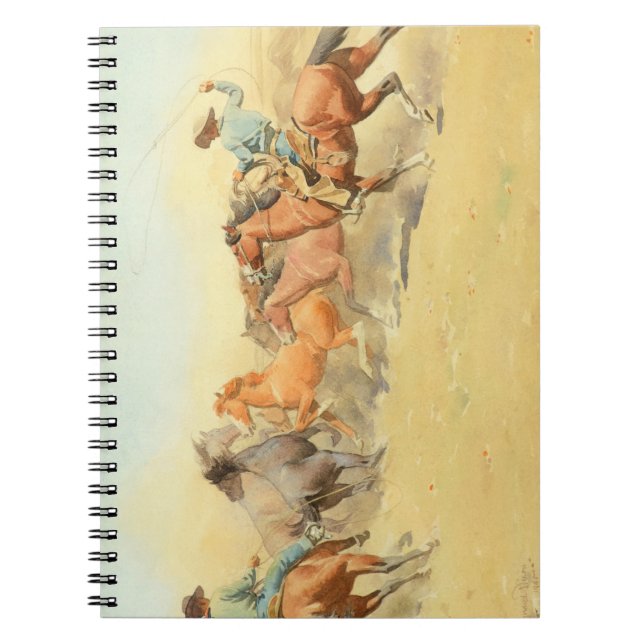 Roping Horses, 1945 by Maynard Dixon Notebook (Front)