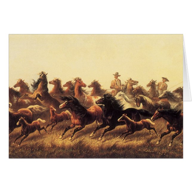 Roping Wild Horses by James Walker (Front Horizontal)