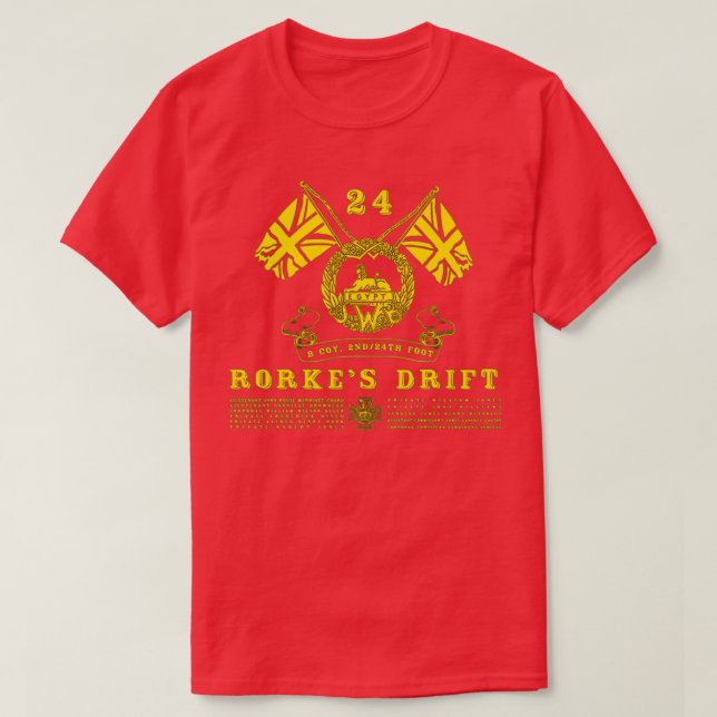 Rorkes Drift Inspired By Zulu T-Shirt (Design Front)