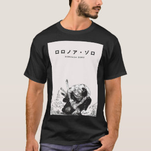 Roronoa Zoro Manga Art – One Piece Black & White T-Shirt