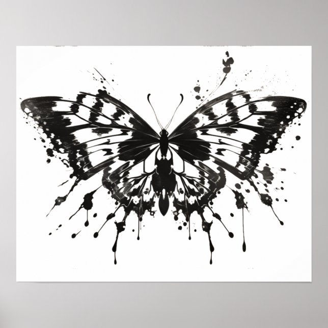 Rorschach ink test | No 1 | Butterfly Poster (Front)