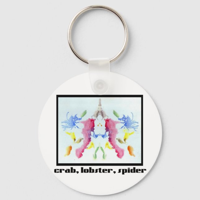 Rorschach Inkblot 10 Key Ring (Front)