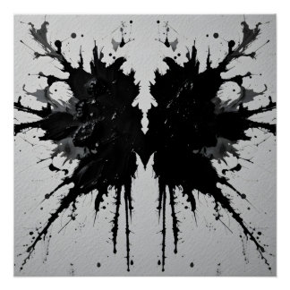 Rorschach Inkblot Close-Up Poster