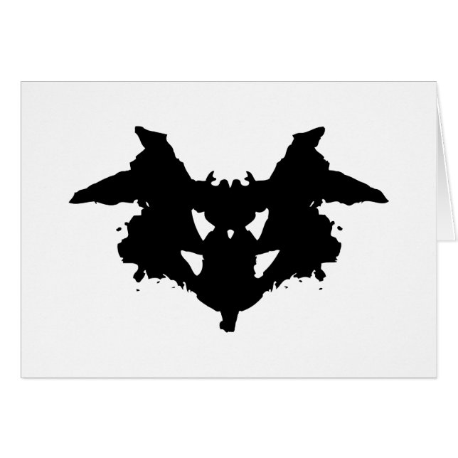 Rorschach Inkblot Greeting Card (Front Horizontal)