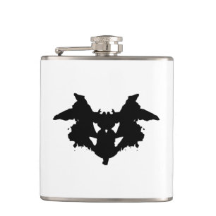 Rorschach Inkblot Hip Flask