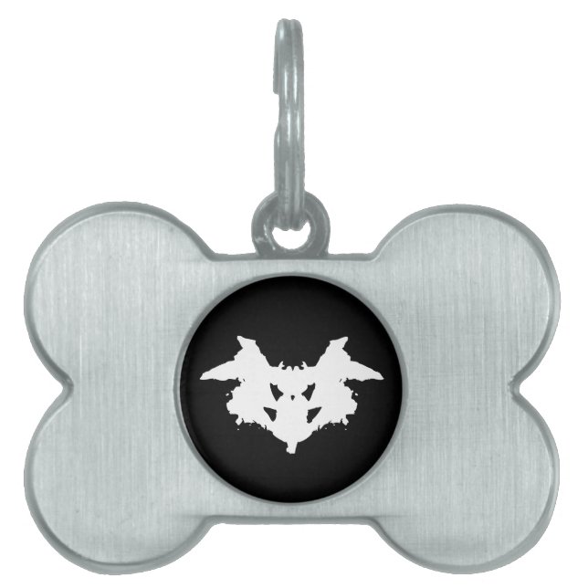 Rorschach Inkblot Pet Name Tag (Front)