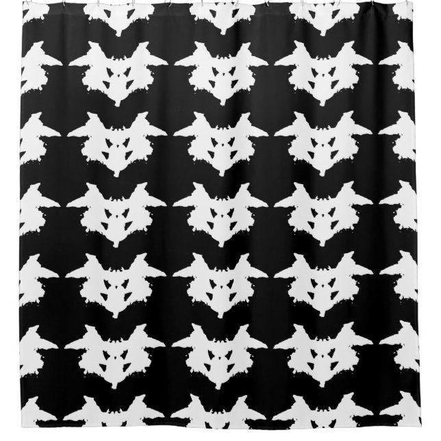 Rorschach Inkblot Shower Curtain (Front)