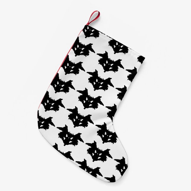 Rorschach Inkblot Small Christmas Stocking (Front (Hanging))