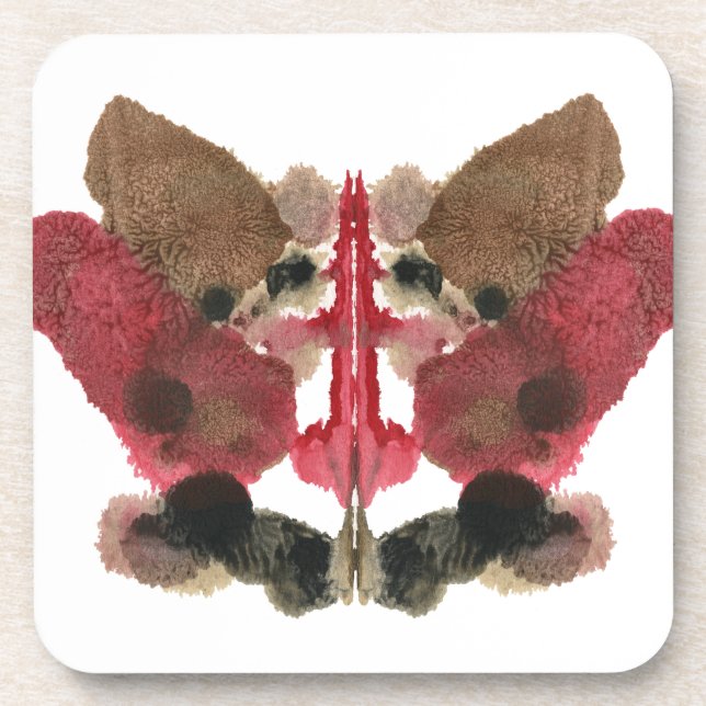 Rorschach Inkblot Test. Don't Call Me Crazy Coaster (Front)