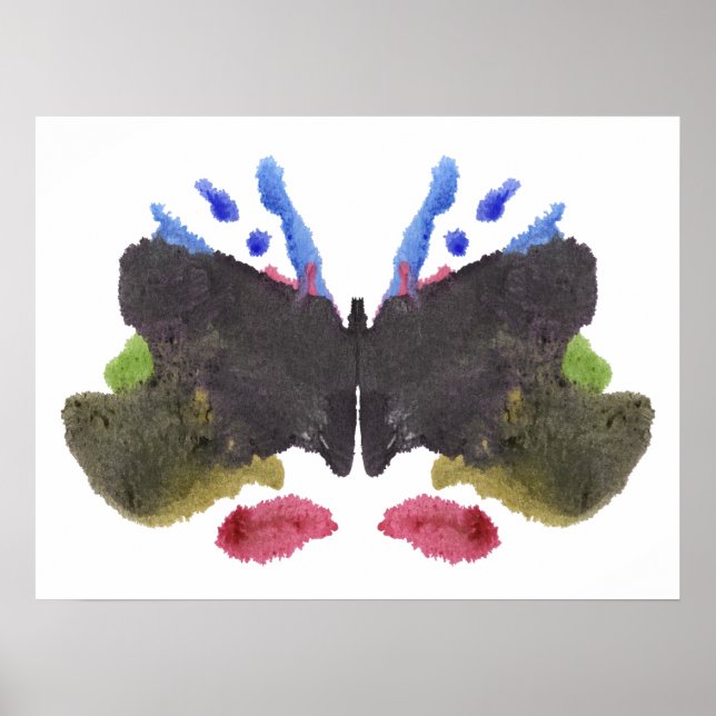 Rorschach Inkblot Test Fun Art Poster (Front)