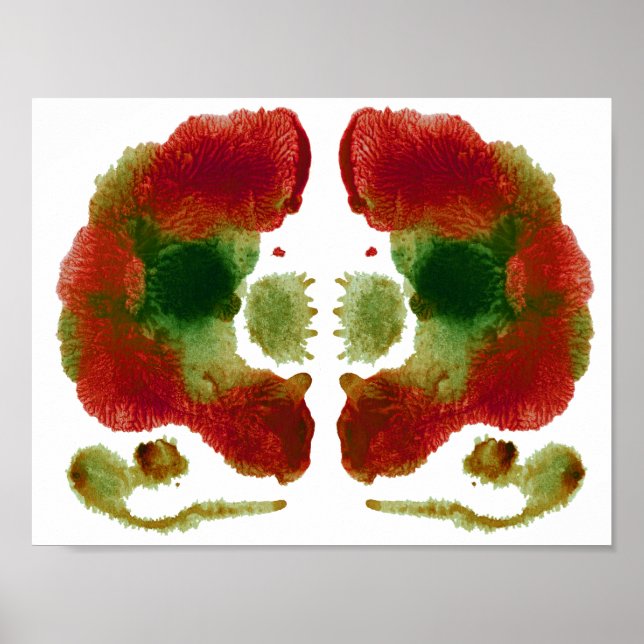 Rorschach Inkblot Test Fun Art Poster (Front)