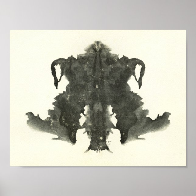 Rorschach Inkblot Test Fun Art Poster (Front)