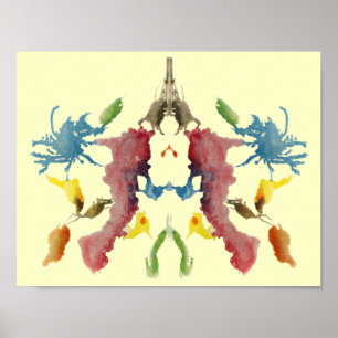 Rorschach Inkblot Test Fun Art Poster