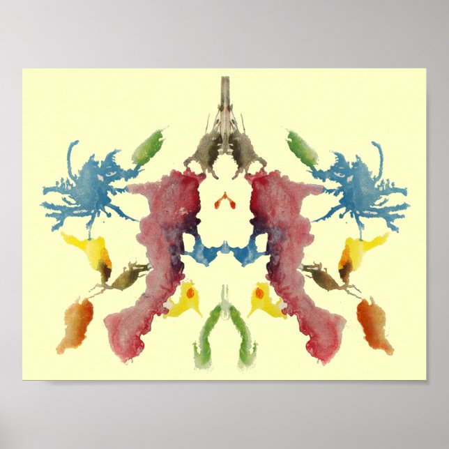 Rorschach Inkblot Test Fun Art Poster (Front)