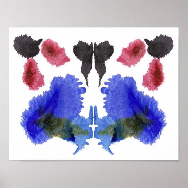 Rorschach Inkblot Test Fun Art Poster (Front)