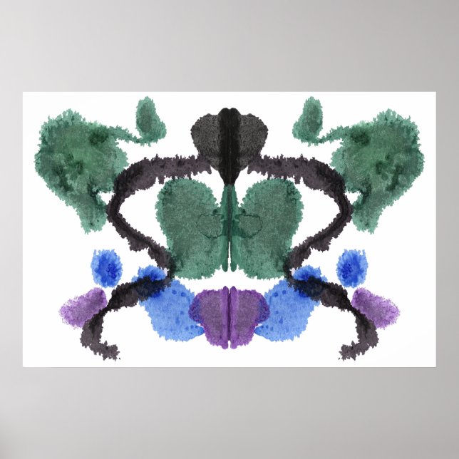 Rorschach Inkblot Test Fun Art Poster (Front)