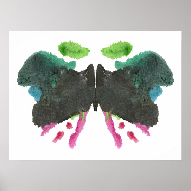 Rorschach Inkblot Test Fun Art Poster (Front)
