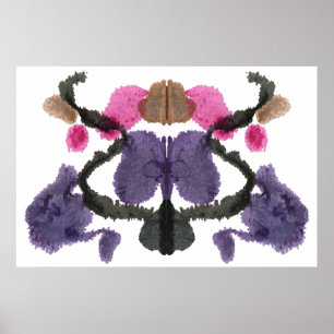 Rorschach Inkblot Test Fun Art Poster