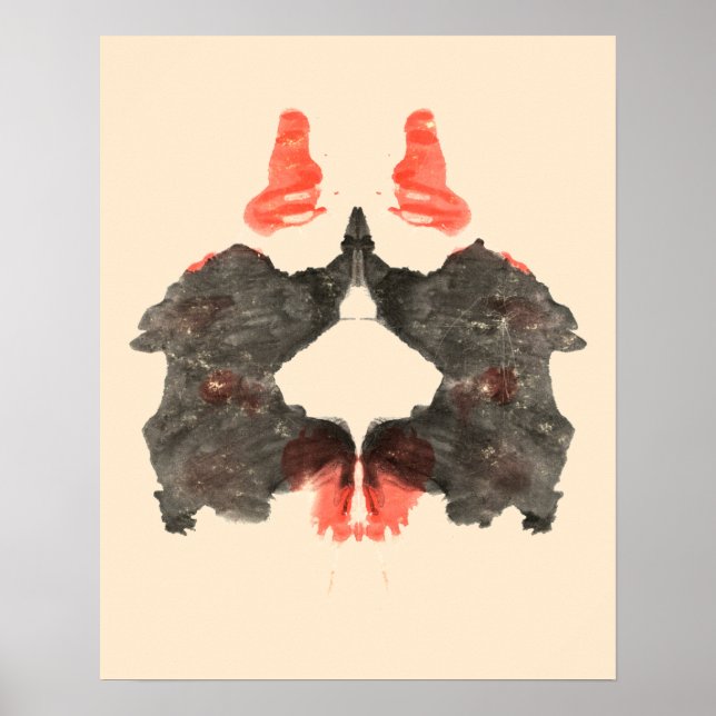 Rorschach Inkblot Test Fun Art Poster (Front)
