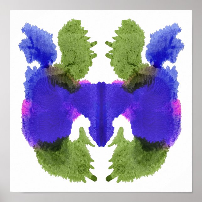 Rorschach Inkblot Test Fun Art Poster (Front)