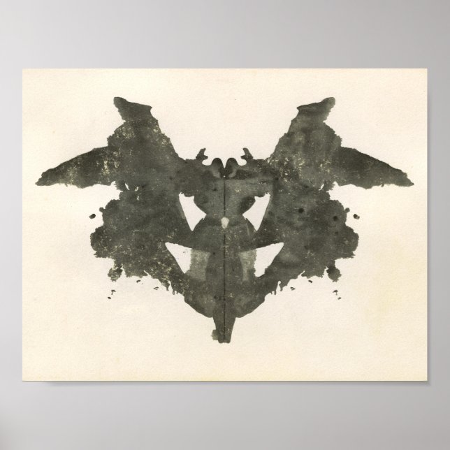 Rorschach Inkblot Test Fun Art Poster (Front)