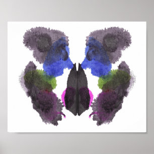 Rorschach Inkblot Test Fun Art Poster
