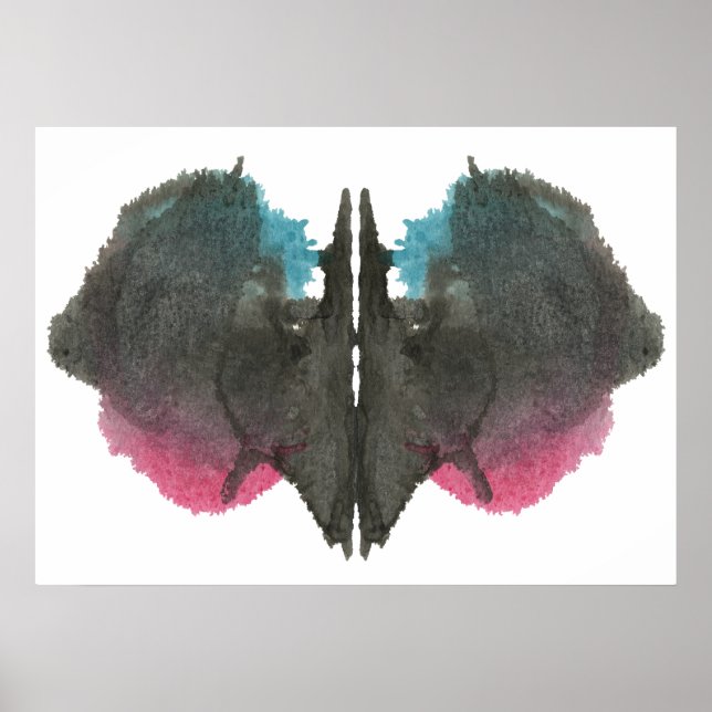 Rorschach Inkblot Test Fun Art Print (Front)
