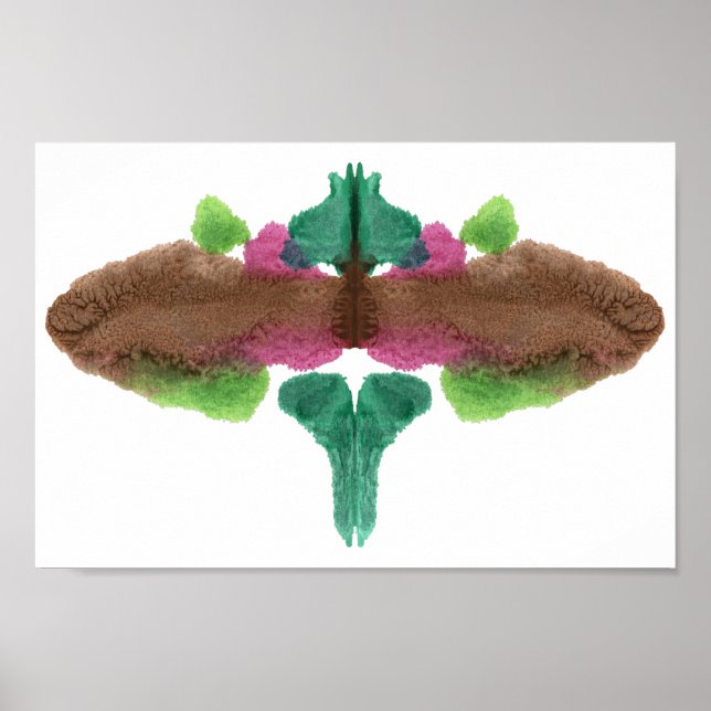 Rorschach Inkblot Test Fun Art Print (Front)
