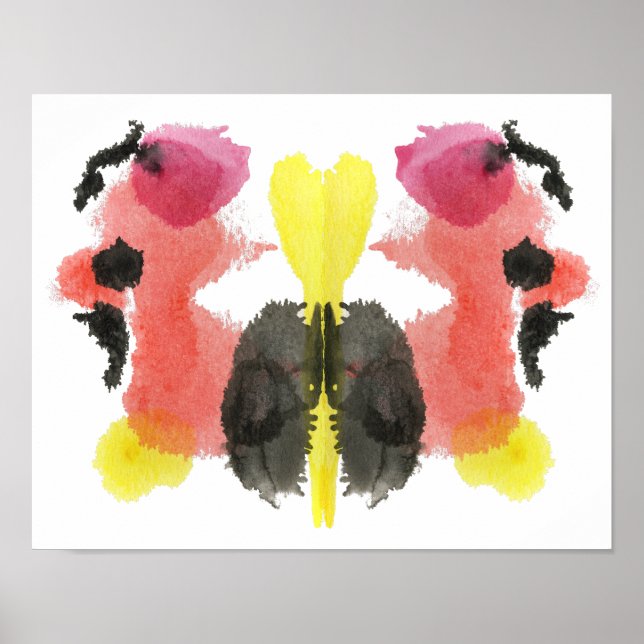 Rorschach Inkblot Test Fun Art Print (Front)