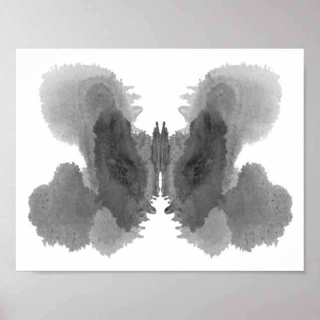 Rorschach Inkblot Test Fun Art Print (Front)