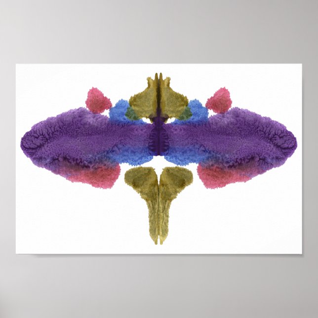Rorschach Inkblot Test Fun Art Print (Front)