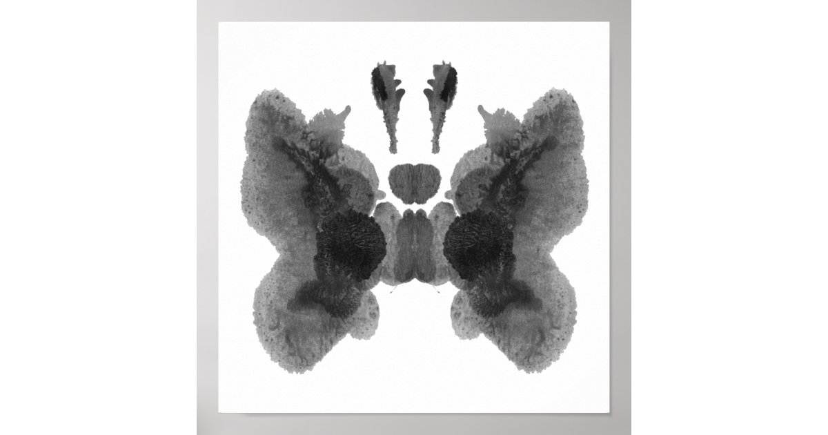 Rorschach Inkblot Test Fun Art Print | Zazzle