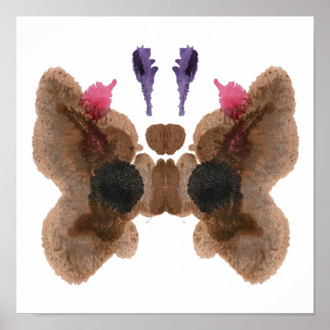 Rorschach Inkblot Test Fun Art Print (Front)