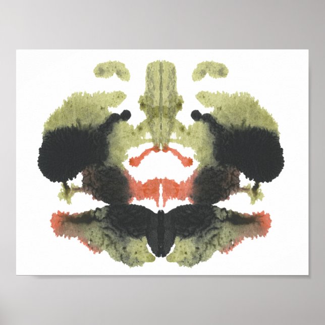 Rorschach Inkblot Test Fun Art Print (Front)
