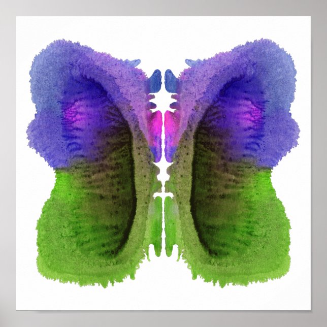 Rorschach Inkblot Test Fun Art Print (Front)