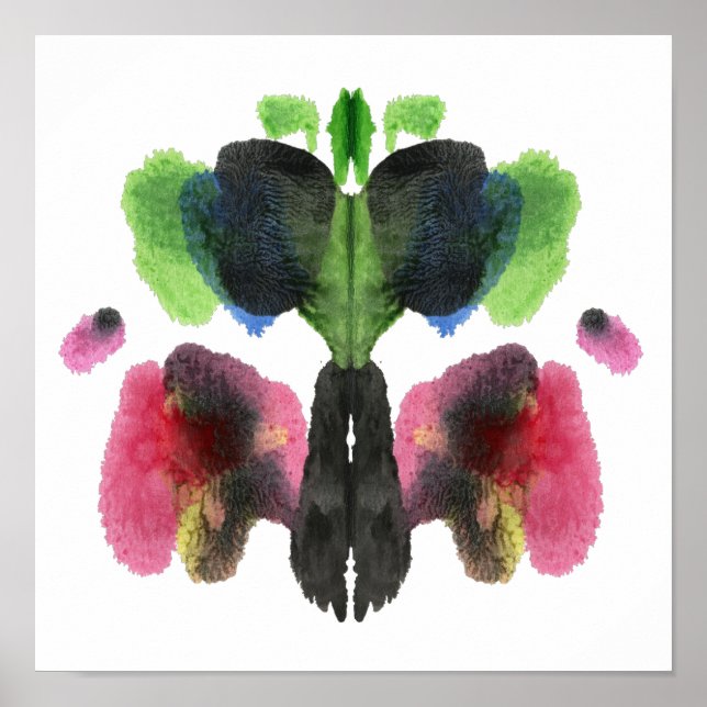 Rorschach Inkblot Test Fun Art Print (Front)