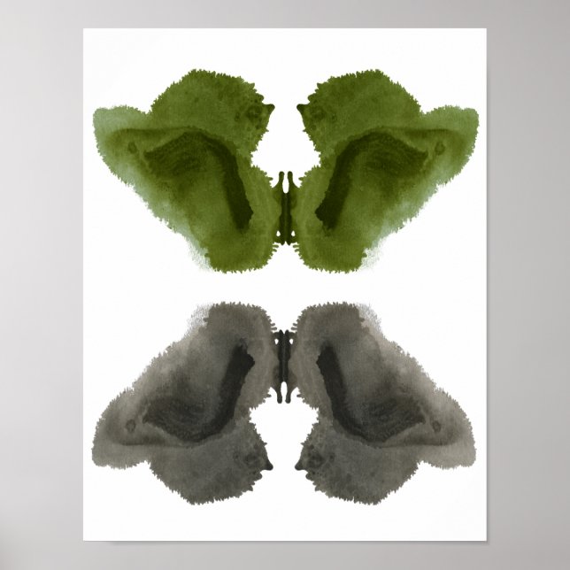 Rorschach Inkblot Test Fun Art Print (Front)